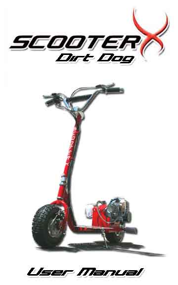 ScooterX Dirt Dog Manual Cover Page