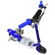 ScooterX Dirt Dog 49cc Gas Scooter aerial view blue