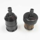 Fuel Filter Aluminum 1/4" Flanges black