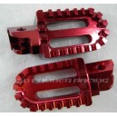 Billet Oversized Foot Pegs - Red 