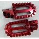 Billet Oversized Foot Pegs - Red 